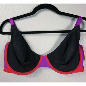Parade Silky Mesh Underwire Bra Black Purple Red XL+ NWT Cooling Breathable